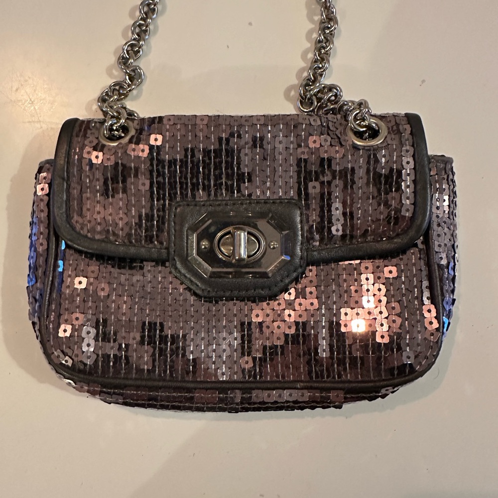 Coach Crossbody Sequin Shoulder Bag